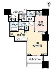 ドゥ・トゥール 49階 間取り図