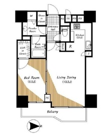 シティタワー四谷 8階 間取り図