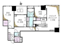 シティタワーズ豊洲ザ・シンボル 10階 間取り図