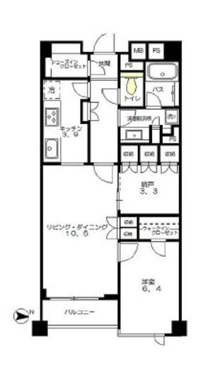 パークハウス飯田橋レジデンス 6階 間取り図