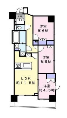 ブリシア東京八丁堀 5階 間取り図