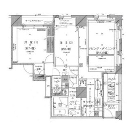 東新宿レジデンシャルタワー 13階 間取り図