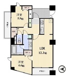 パークテラス恵比寿 1204 間取り図