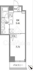 カスタリア中目黒 406 間取り図