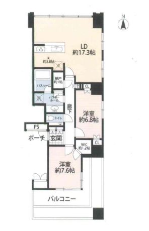 ワールドシティタワーズ キャピタルタワー 5階 間取り図
