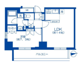 スカイグランデ汐留 15階 間取り図