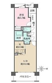 アボリアスコート笹塚 E408 間取り図