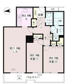 西早稲田パークタワー 5階 間取り図