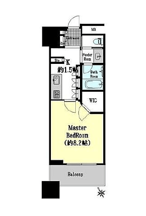 セントラルレジデンス シティタワー池袋 4階 間取り図
