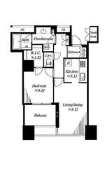 ワールドシティタワーズ キャピタルタワー 13階 間取り図