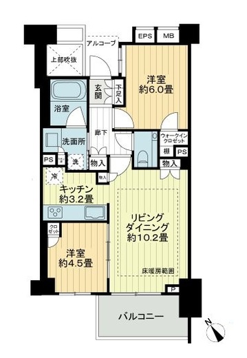 ウェリス四ツ谷 1階 間取り図