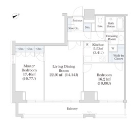 オークコート 1105 間取り図