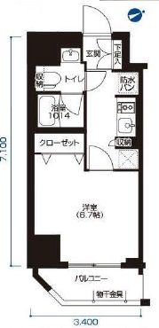アーバネックス大森 504 間取り図