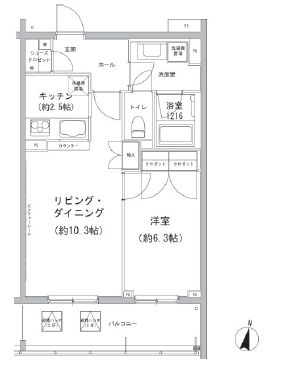 ヒューリックコート雪が谷 221 間取り図