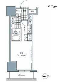 パークハビオ上野3丁目 703 間取り図