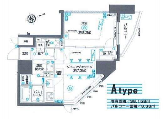 ZOOM駒込 8階 間取り図