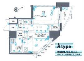 ZOOM駒込 8階 間取り図