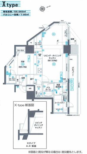 ZOOM駒込 11階 間取り図