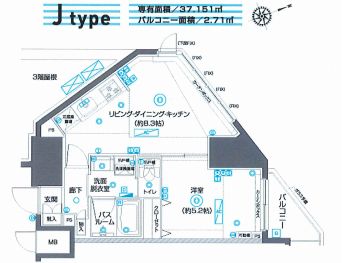 ZOOM駒込 4階 間取り図