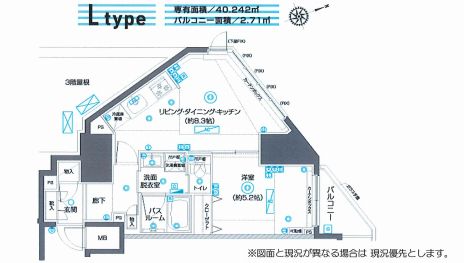 ZOOM駒込 5階 間取り図