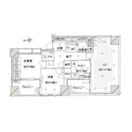 コートレジデントタワー 2階 間取り図