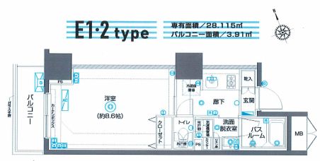 ZOOM駒込 3階 間取り図