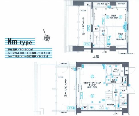ZOOM駒込 5階 間取り図