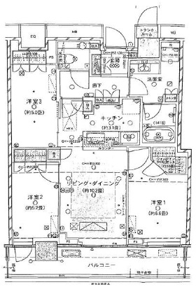 ザ・パークハウス晴海タワーズ ティアロレジデンス 46階 間取り図