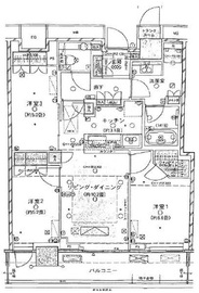 ザ・パークハウス晴海タワーズ ティアロレジデンス 46階 間取り図