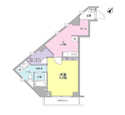 クローバー六本木 4階 間取り図