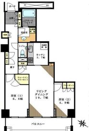 アトラスタワー小石川 16階 間取り図