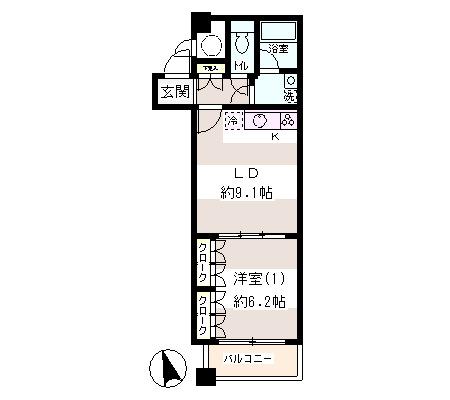 ニチレイ明石町レジデンス 1705 間取り図