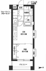 カスタリア自由が丘 205 間取り図