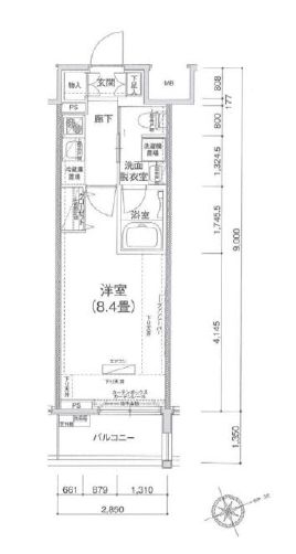 アイル芝浦東京ベイ 7階 間取り図