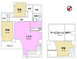 モアクレスト神宮前 2階 間取り図