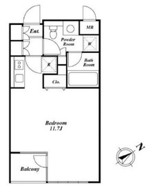 レジデンス広尾 2F2 間取り図