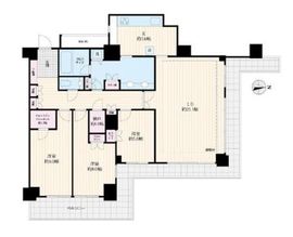 Wコンフォートタワーズ WEST 43階 間取り図