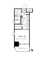 パークリュクス東麻布mono 12階 間取り図