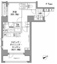 パークハビオ八丁堀 906 間取り図