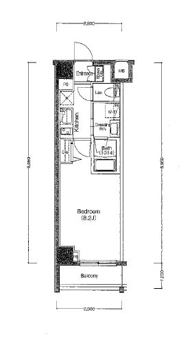 ボアビスタ門前仲町 206 間取り図