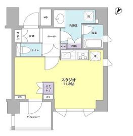 リヴェール赤坂 302 間取り図