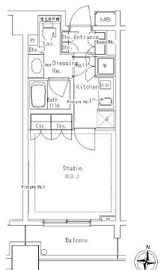 パークアクシス御茶ノ水ステージ 1408 間取り図