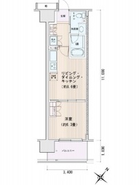 エスティメゾン豊洲レジデンス C306 間取り図