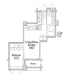 アパートメンツ元麻布内田坂 406 間取り図