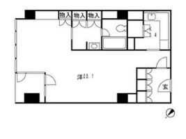 ストーリア赤坂 105 間取り図