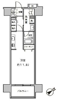 クリオ五反田 1303 間取り図