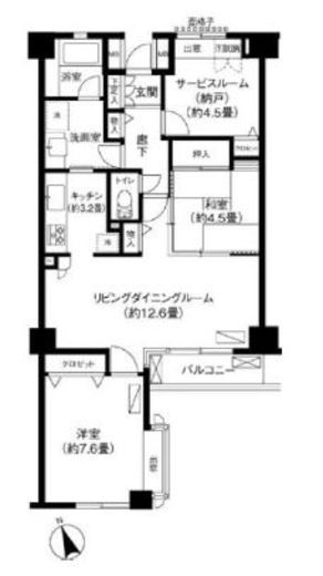 代々木カサグランデ 302 間取り図
