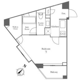 KDXレジデンス麻布仙台坂 306 間取り図