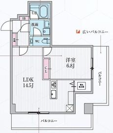 ICON PLACE SHIBAKOEN 1104 間取り図