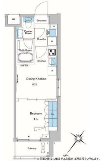 ルフォンプログレ中野富士見町 306 間取り図